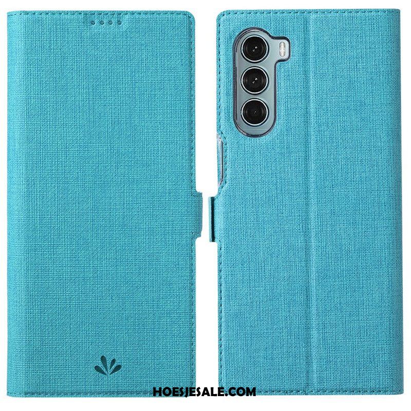 Bescherming Hoesje voor Moto G200 5G Folio-hoesje Getextureerde Vili Dmx