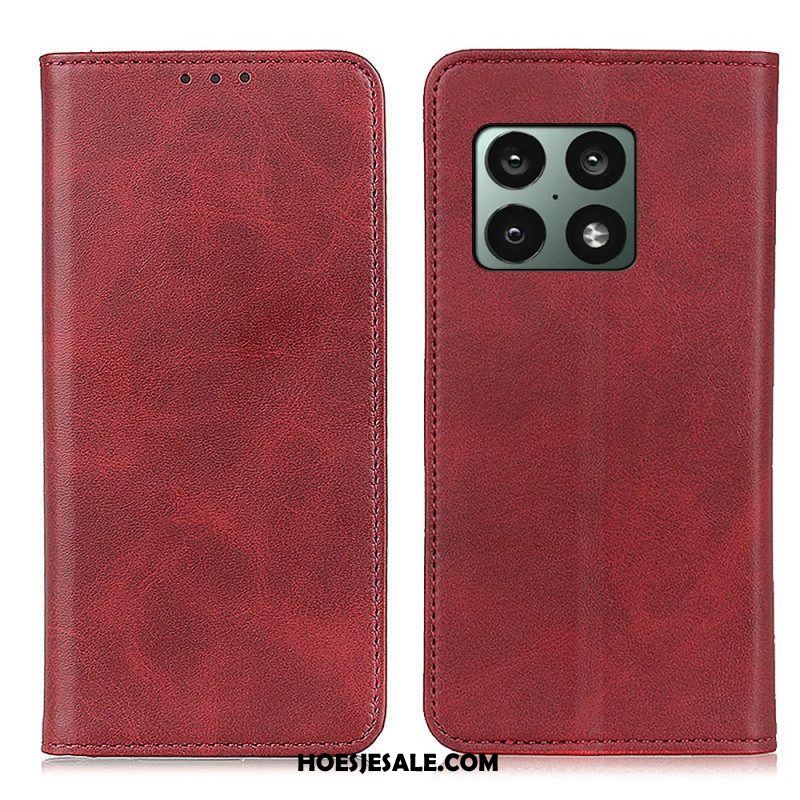 Bescherming Hoesje voor OnePlus 10 Pro 5G Folio-hoesje Elegantie Splitleer