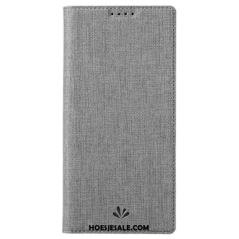 Bescherming Hoesje voor OnePlus 10 Pro 5G Folio-hoesje Vili-stoffentextuur