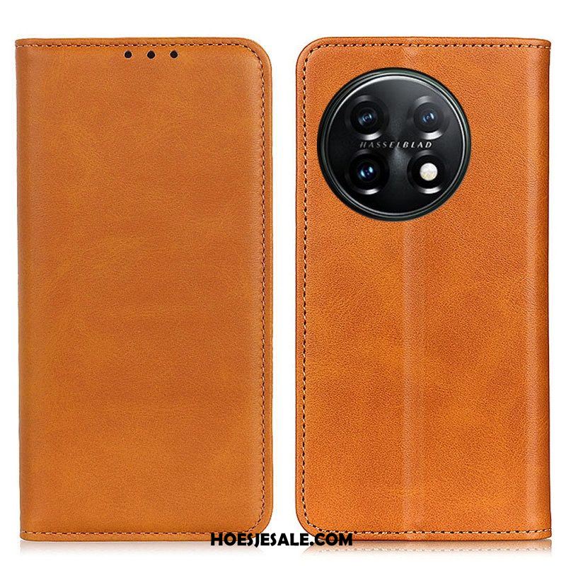 Bescherming Hoesje voor OnePlus 11 5G Folio-hoesje Elegantie Splitleer