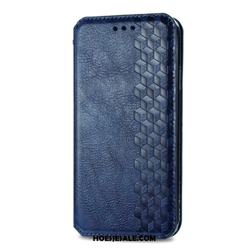 Bescherming Hoesje voor OnePlus Nord 2 5G Folio-hoesje Leereffect Diamanttextuur