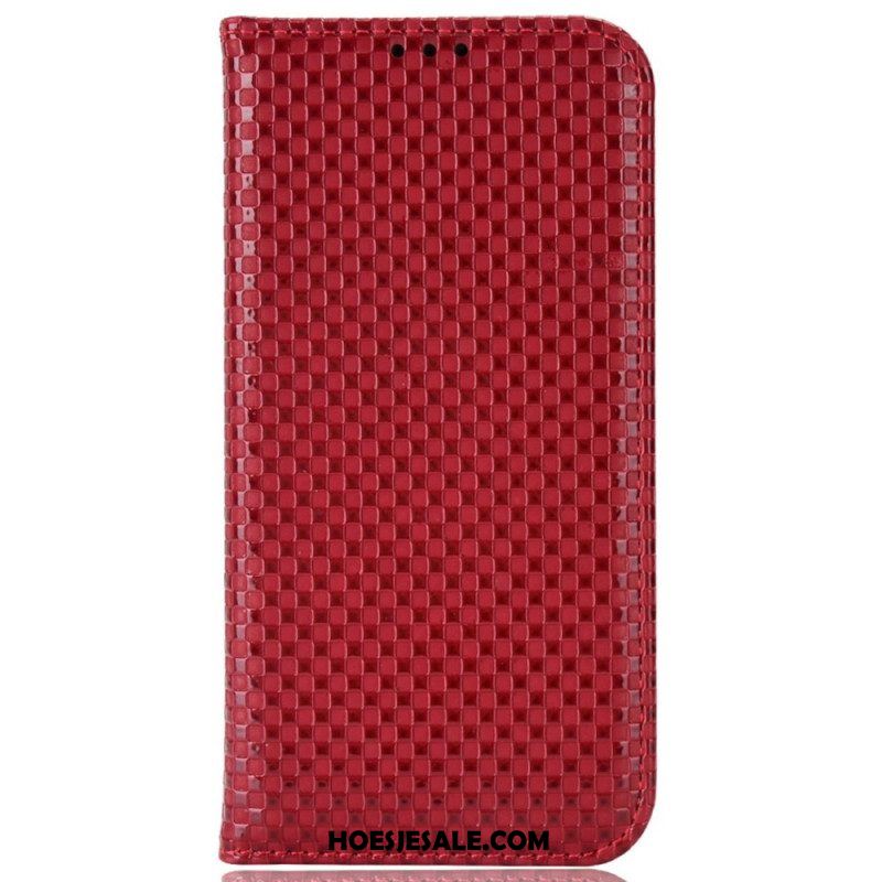 Bescherming Hoesje voor OnePlus Nord 2T 5G Folio-hoesje Raster Textuur