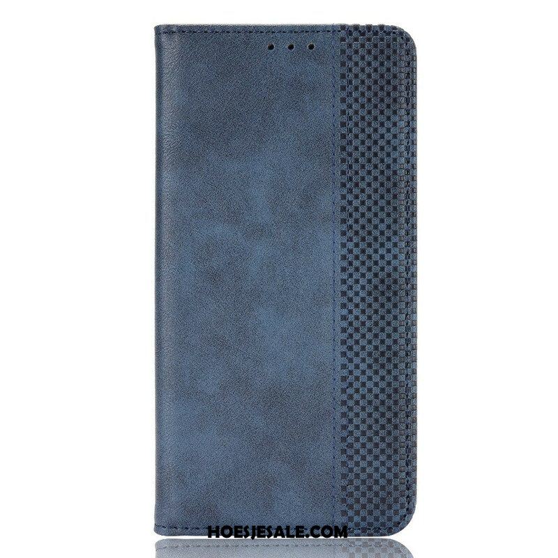 Bescherming Hoesje voor Oppo A16 / A16s Folio-hoesje Gestileerd Vintage Leereffect