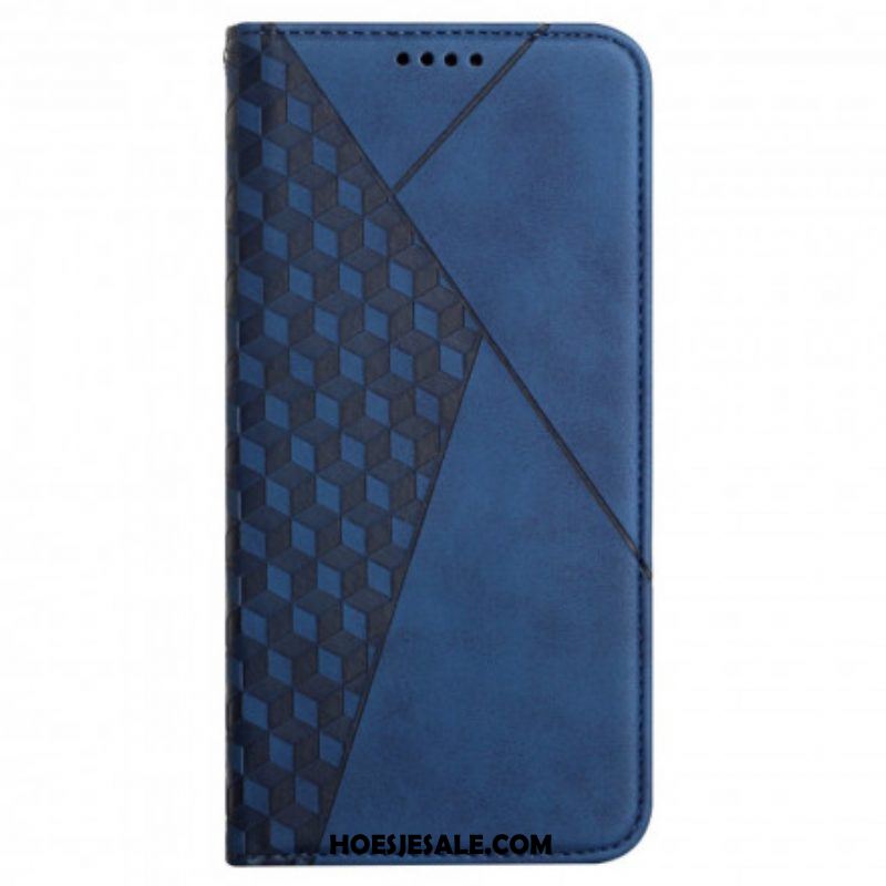 Bescherming Hoesje voor Oppo A54 5G / A74 5G Folio-hoesje Kubieke Stijl Skin-touch