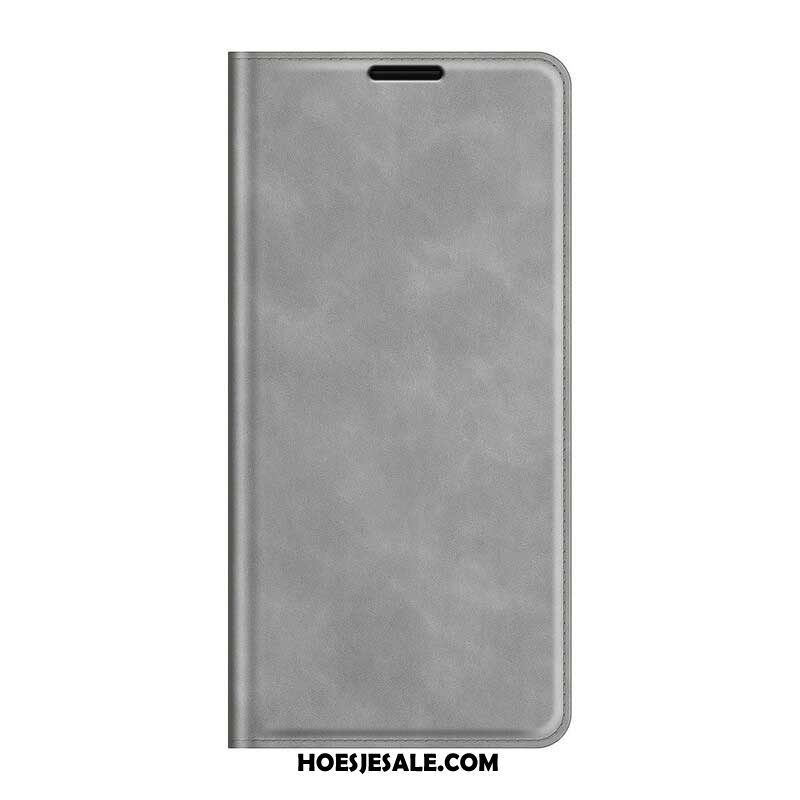 Bescherming Hoesje voor Oppo Find X3 Neo Folio-hoesje Zijdezacht Leereffect