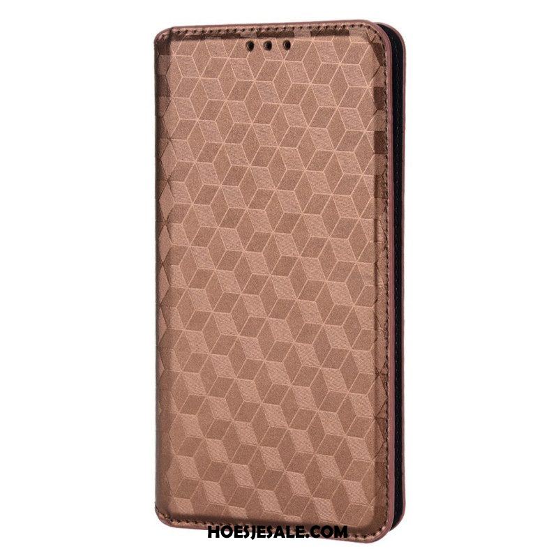 Bescherming Hoesje voor Oppo Find X5 Folio-hoesje Diamant Leereffect