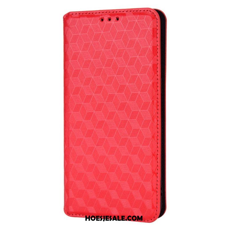 Bescherming Hoesje voor Oppo Find X5 Pro Folio-hoesje 3d Diamant Leereffect