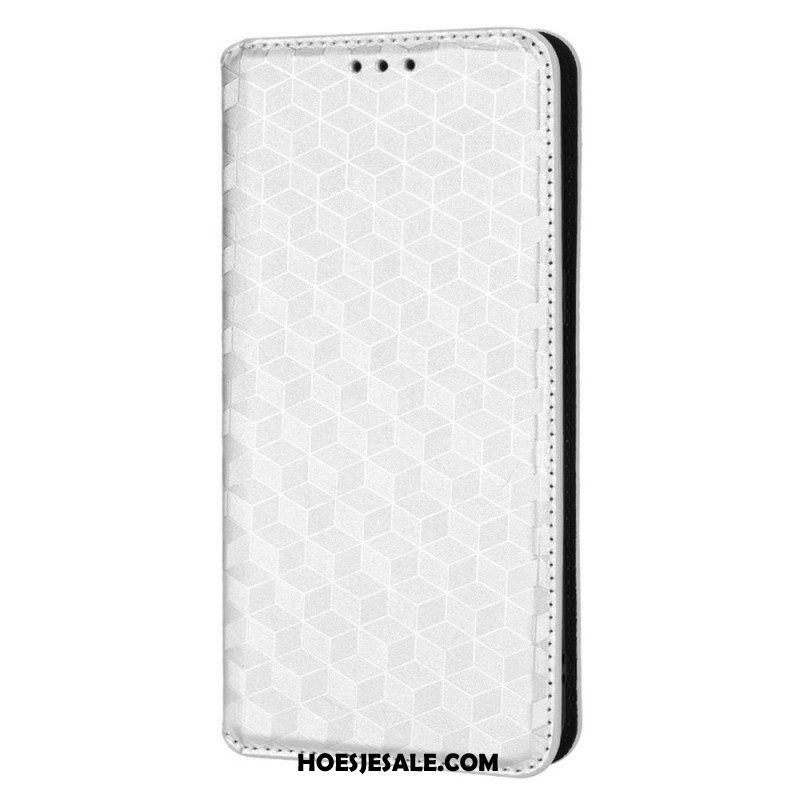 Bescherming Hoesje voor Oppo Find X5 Pro Folio-hoesje 3d Diamant Leereffect