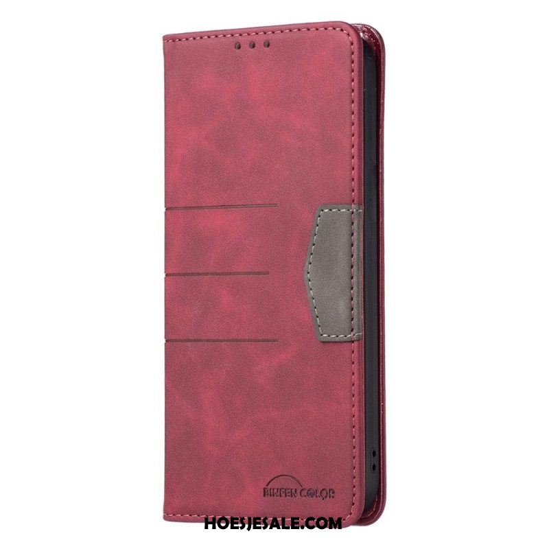 Bescherming Hoesje voor Oppo Find X5 Pro Folio-hoesje Binfen-kleur