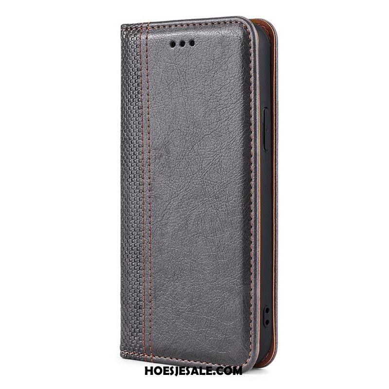 Bescherming Hoesje voor Oppo Find X5 Pro Folio-hoesje Vintage Leereffect