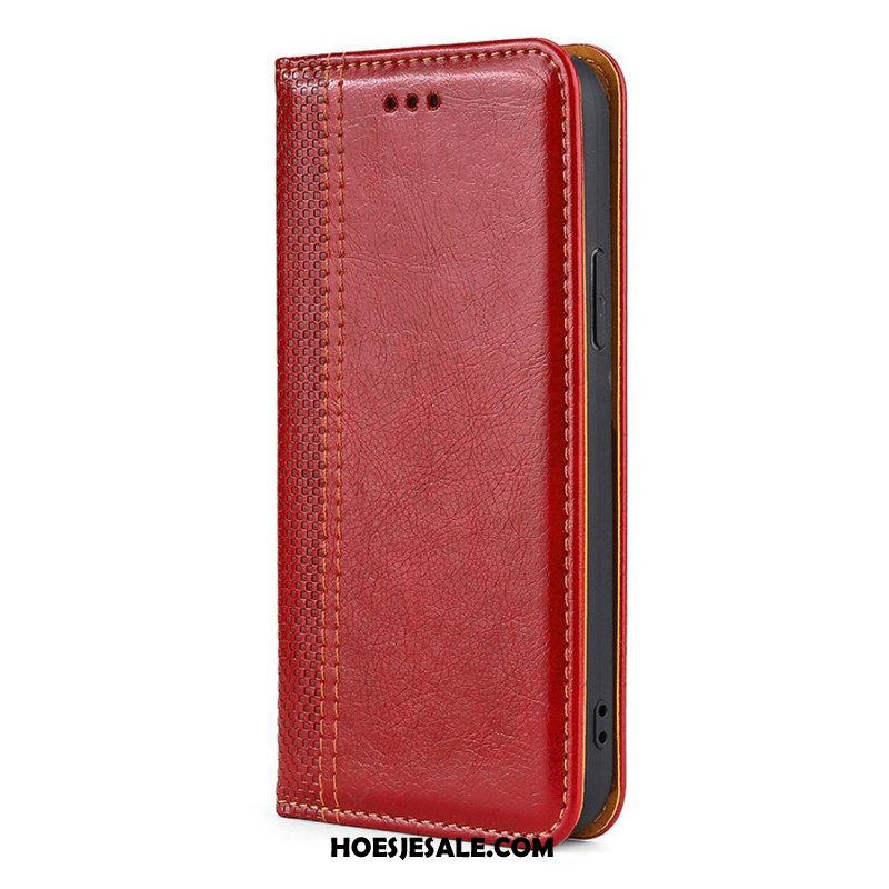 Bescherming Hoesje voor Oppo Find X5 Pro Folio-hoesje Vintage Leereffect