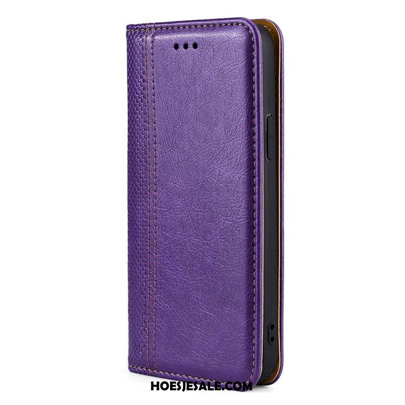 Bescherming Hoesje voor Oppo Find X5 Pro Folio-hoesje Vintage Leereffect