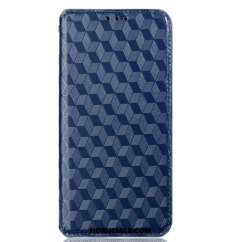 Bescherming Hoesje voor Oppo Reno 7 Folio-hoesje 3d Kubus Leereffect