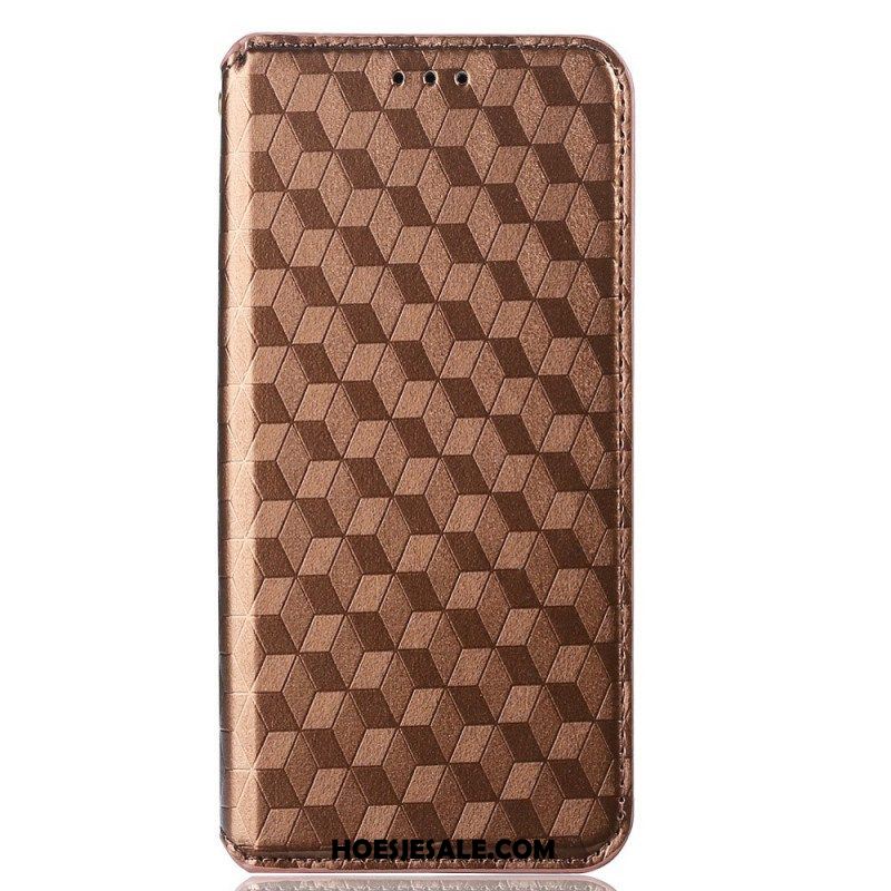 Bescherming Hoesje voor Oppo Reno 7 Folio-hoesje 3d Kubus Leereffect