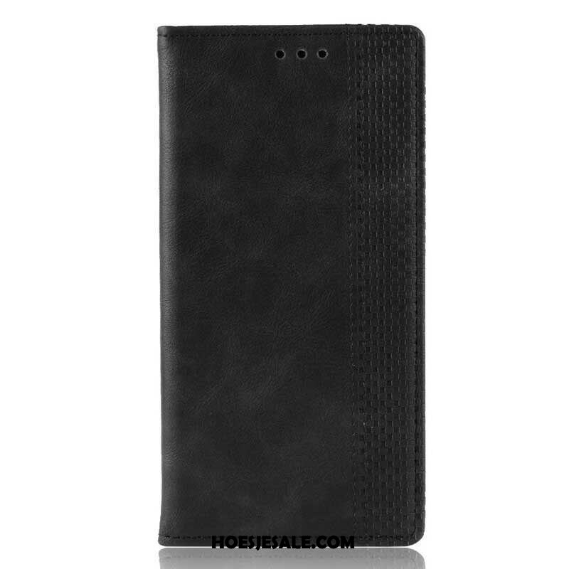 Bescherming Hoesje voor Samsung Galaxy A51 5G Folio-hoesje Gestileerd Vintage Leereffect