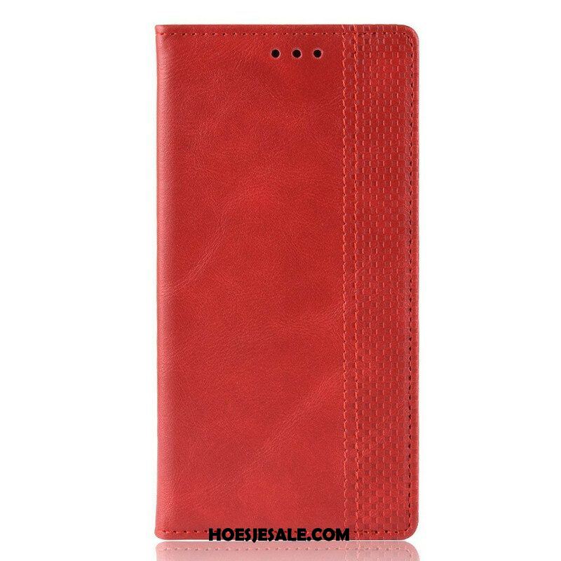 Bescherming Hoesje voor Samsung Galaxy A51 5G Folio-hoesje Gestileerd Vintage Leereffect