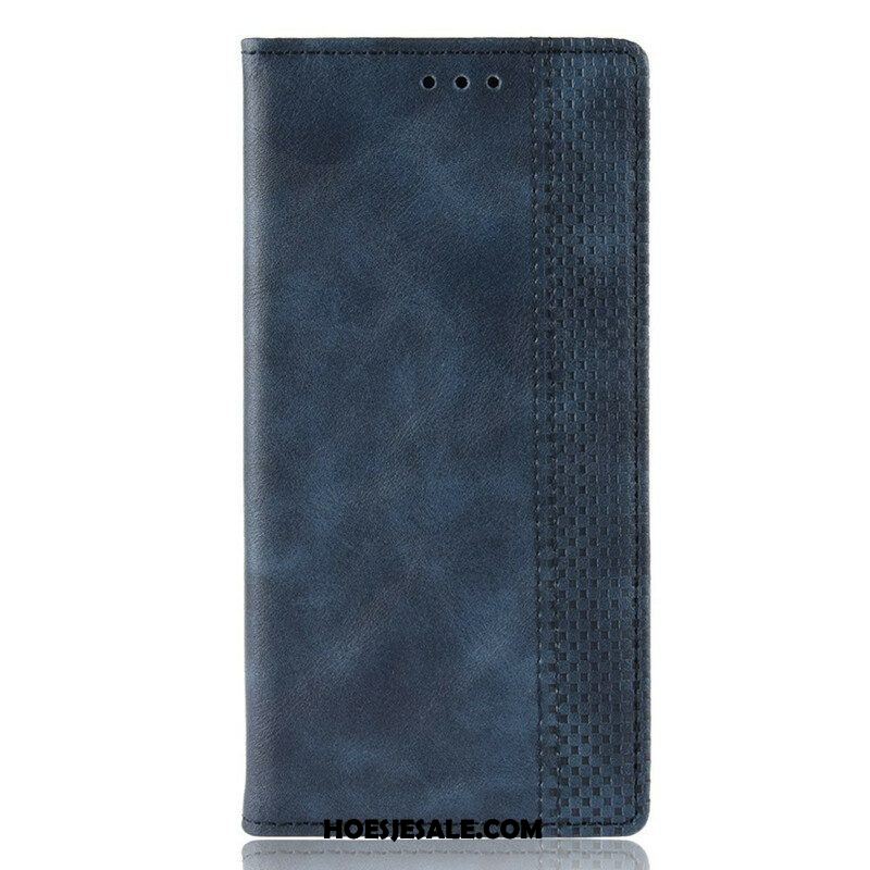 Bescherming Hoesje voor Samsung Galaxy A51 5G Folio-hoesje Gestileerd Vintage Leereffect