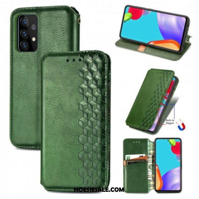 Bescherming Hoesje voor Samsung Galaxy A52 4G / A52 5G / A52s 5G Folio-hoesje Leereffect Diamanttextuur