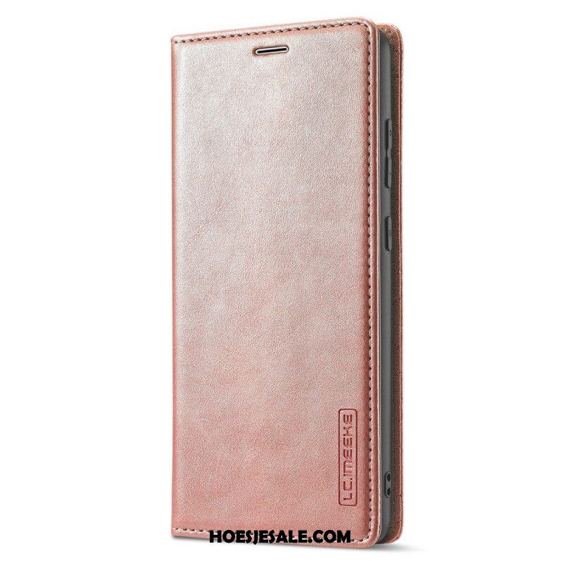 Bescherming Hoesje voor Samsung Galaxy A53 5G Folio-hoesje Lc.imeeke Ledereffect