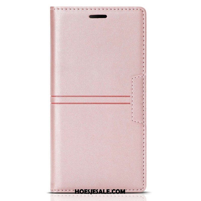 Bescherming Hoesje voor Samsung Galaxy A54 5G Folio-hoesje Stijl Lederen Couture