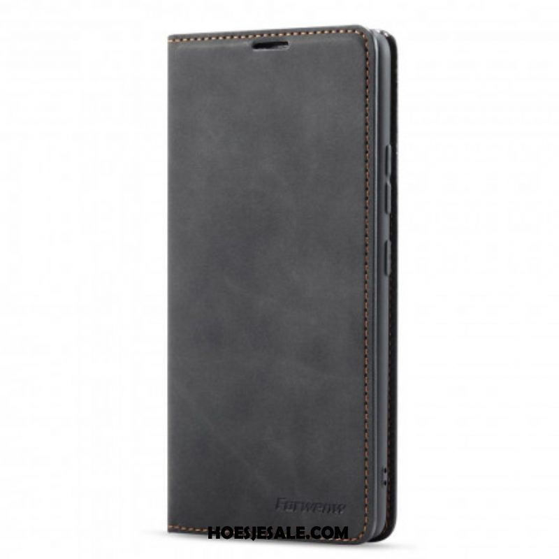 Bescherming Hoesje voor Samsung Galaxy M12 / A12 Folio-hoesje Forwenw Ledereffect