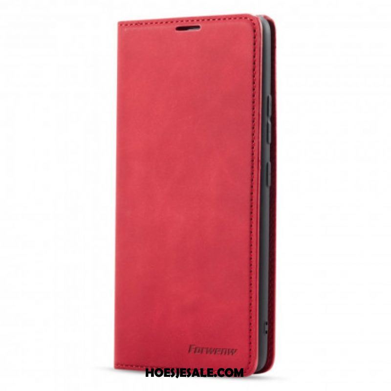 Bescherming Hoesje voor Samsung Galaxy M12 / A12 Folio-hoesje Forwenw Ledereffect