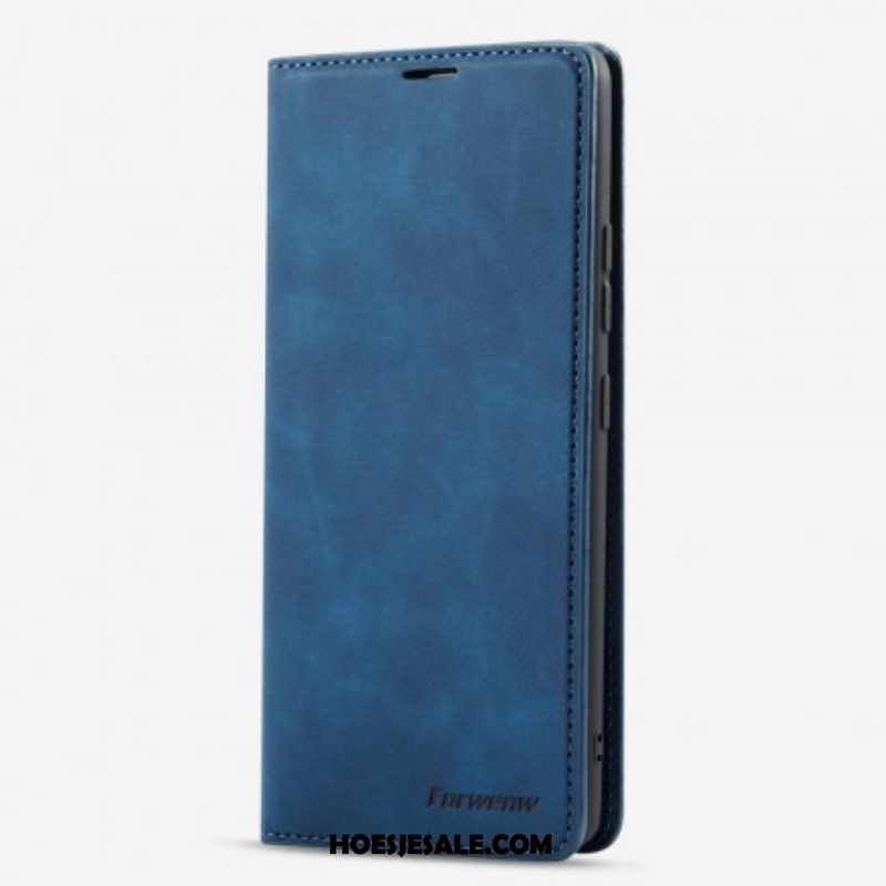 Bescherming Hoesje voor Samsung Galaxy M12 / A12 Folio-hoesje Forwenw Ledereffect