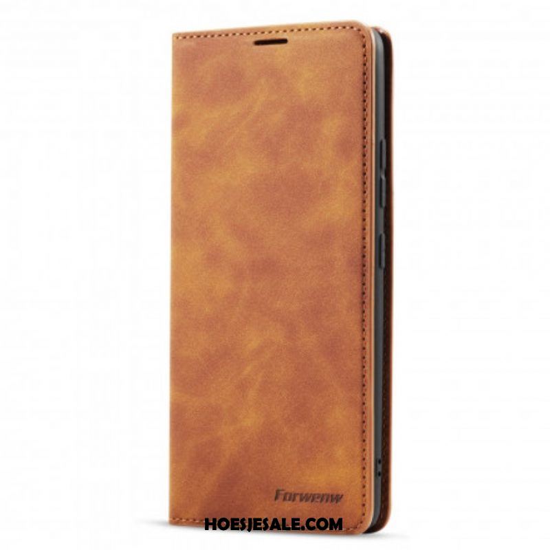 Bescherming Hoesje voor Samsung Galaxy M12 / A12 Folio-hoesje Forwenw Ledereffect