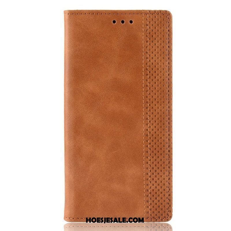 Bescherming Hoesje voor Samsung Galaxy M12 / A12 Folio-hoesje Gestileerd Vintage Leereffect