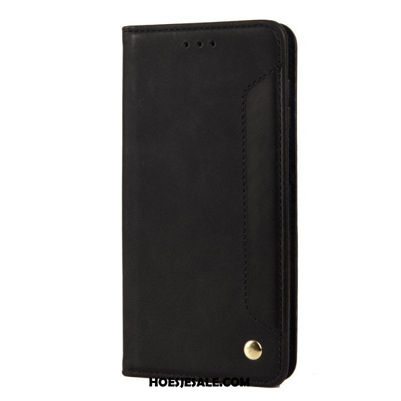 Bescherming Hoesje voor Samsung Galaxy M12 / A12 Folio-hoesje Tweekleurig Zakelijk Leereffect