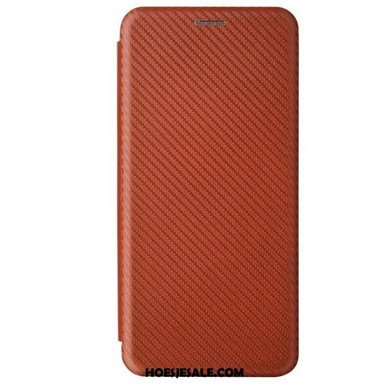 Bescherming Hoesje voor Samsung Galaxy M12 / A12 Folio-hoesje /koolstofvezel