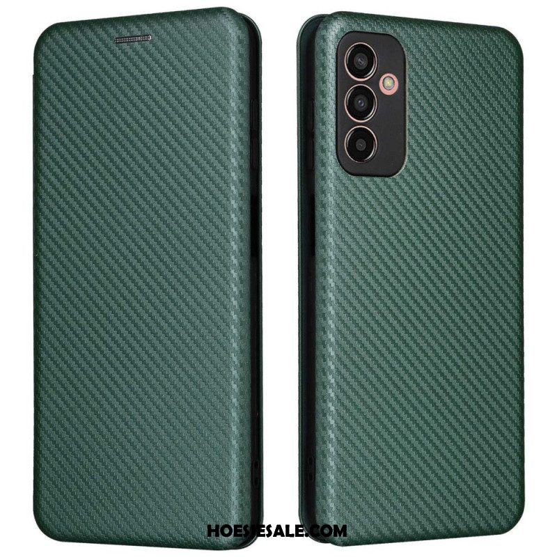 Bescherming Hoesje voor Samsung Galaxy M13 Folio-hoesje Koolstofvezel