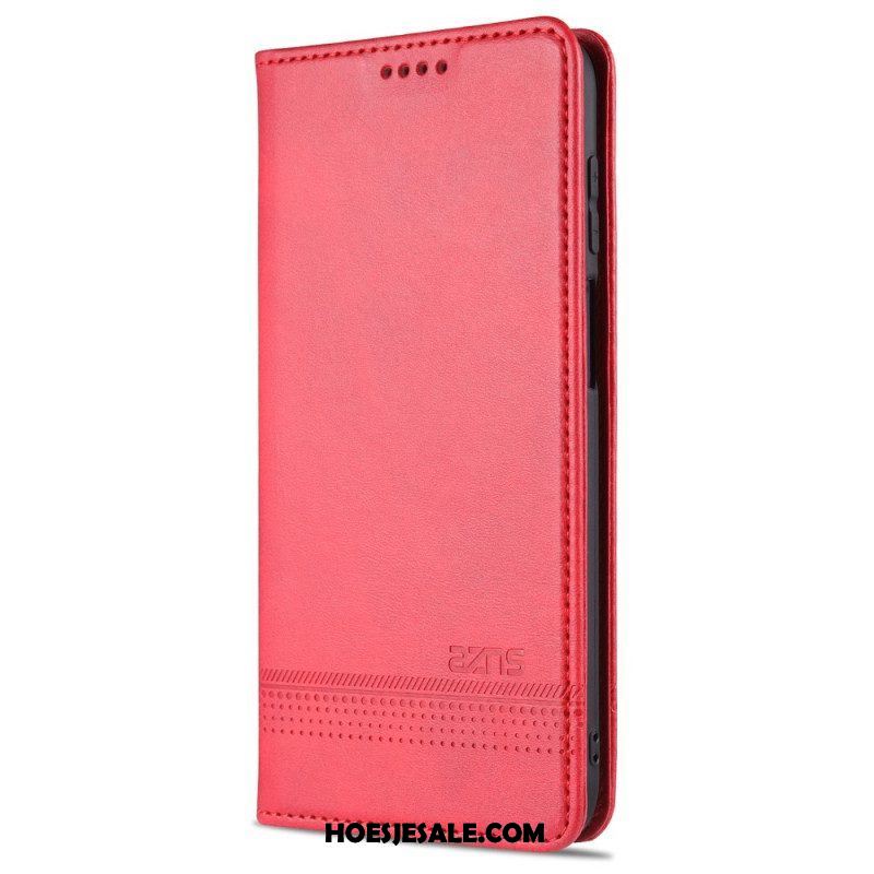 Bescherming Hoesje voor Samsung Galaxy M32 Folio-hoesje Azns Leerstyling