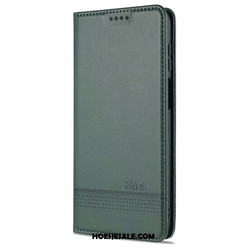 Bescherming Hoesje voor Samsung Galaxy M32 Folio-hoesje Azns Leerstyling