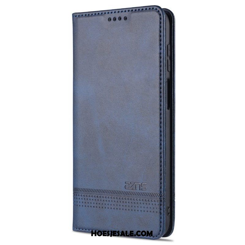 Bescherming Hoesje voor Samsung Galaxy M32 Folio-hoesje Azns Leerstyling