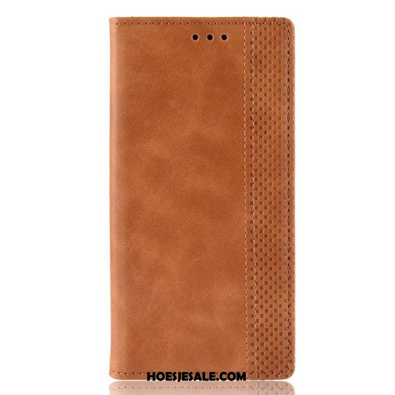 Bescherming Hoesje voor Samsung Galaxy M32 Folio-hoesje Gestileerd Vintage Leereffect