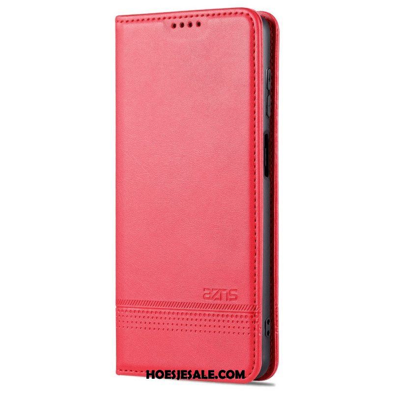 Bescherming Hoesje voor Samsung Galaxy M52 5G Folio-hoesje Azns Ledereffect