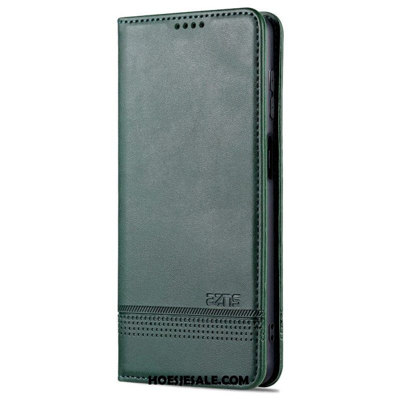 Bescherming Hoesje voor Samsung Galaxy M52 5G Folio-hoesje Azns Ledereffect