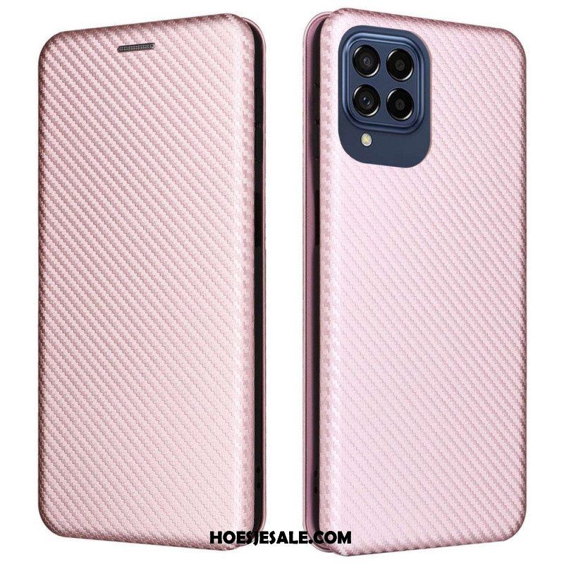 Bescherming Hoesje voor Samsung Galaxy M53 5G Folio-hoesje Koolstofvezel