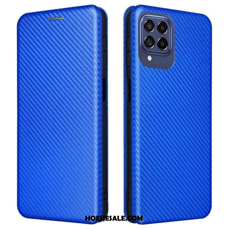 Bescherming Hoesje voor Samsung Galaxy M53 5G Folio-hoesje Koolstofvezel