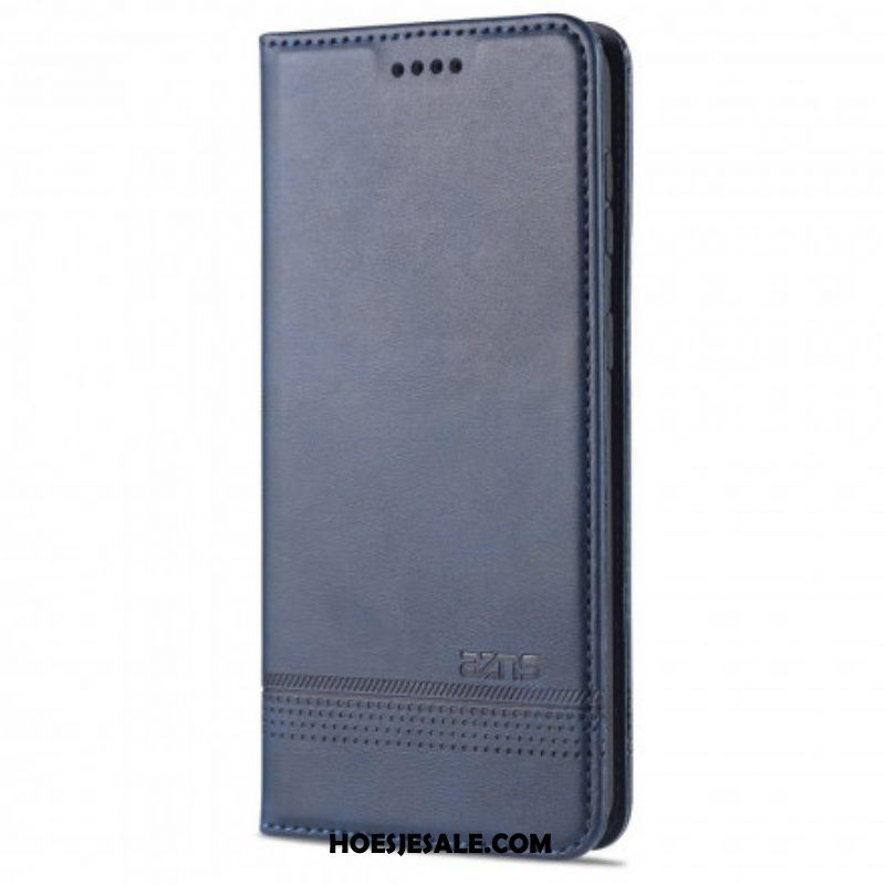 Bescherming Hoesje voor Samsung Galaxy S21 5G Folio-hoesje Azns Leerstyling