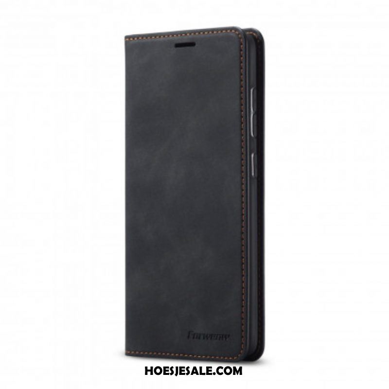 Bescherming Hoesje voor Samsung Galaxy S21 5G Folio-hoesje Forwenw Ledereffect