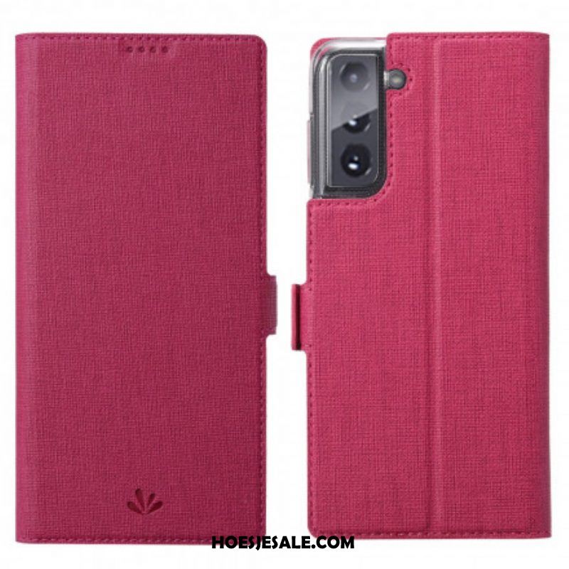 Bescherming Hoesje voor Samsung Galaxy S21 5G Folio-hoesje Getextureerde Vili Dmx