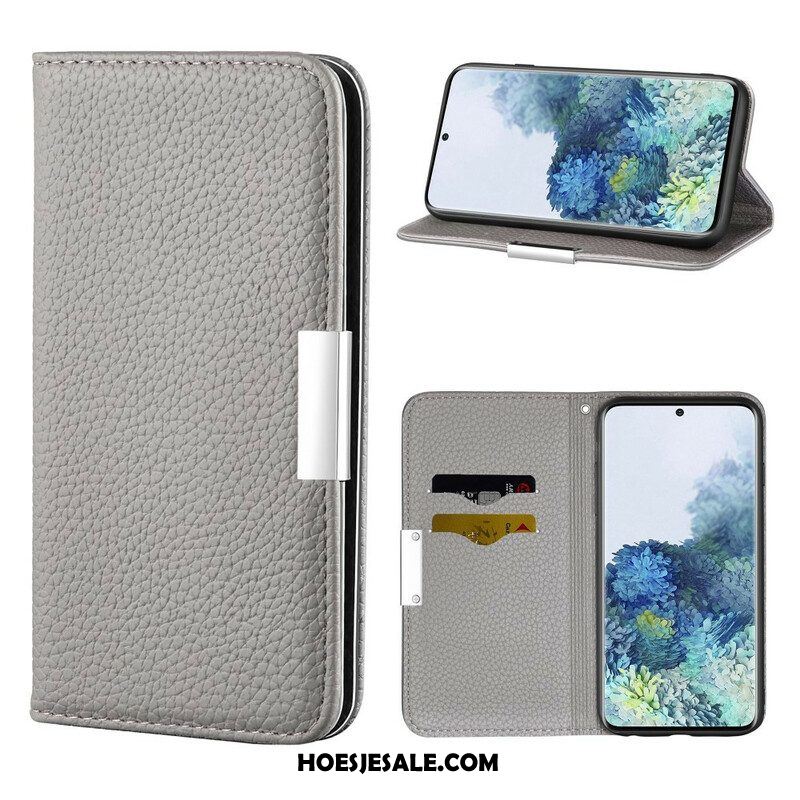 Bescherming Hoesje voor Samsung Galaxy S21 5G Folio-hoesje Imitatieleer Litchi Ultra Chic