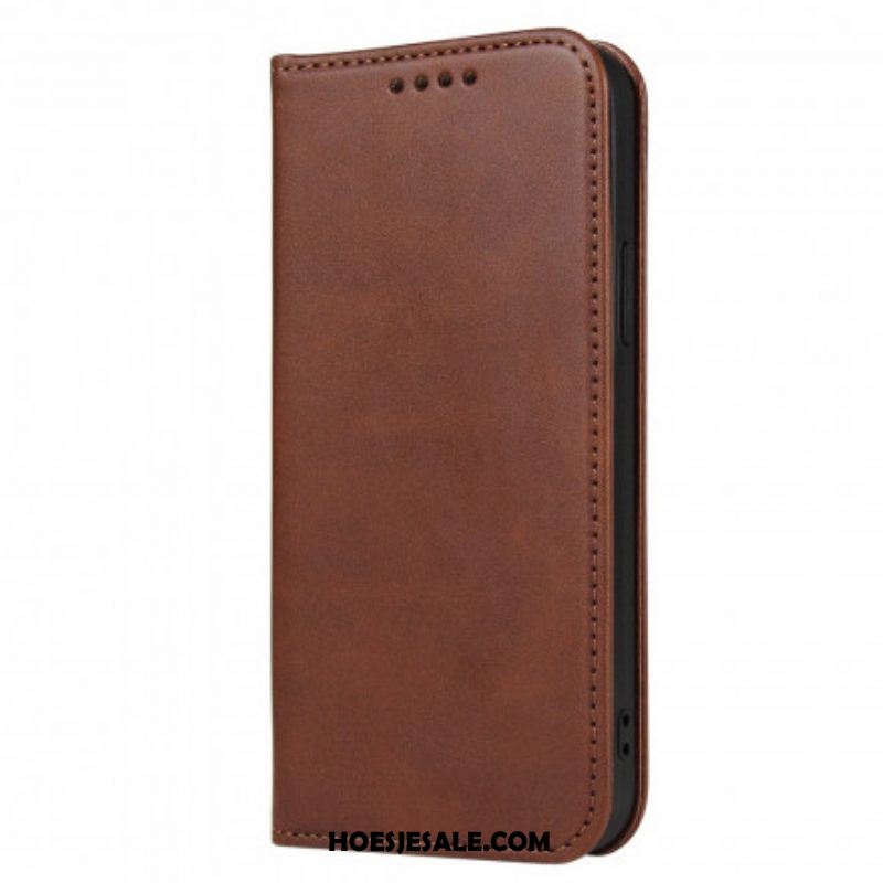 Bescherming Hoesje voor Samsung Galaxy S21 5G Folio-hoesje Leereffect In Zakelijke Stijl