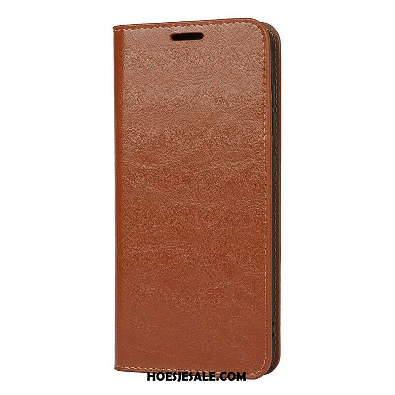 Bescherming Hoesje voor Samsung Galaxy S21 FE Folio-hoesje Echt Leer