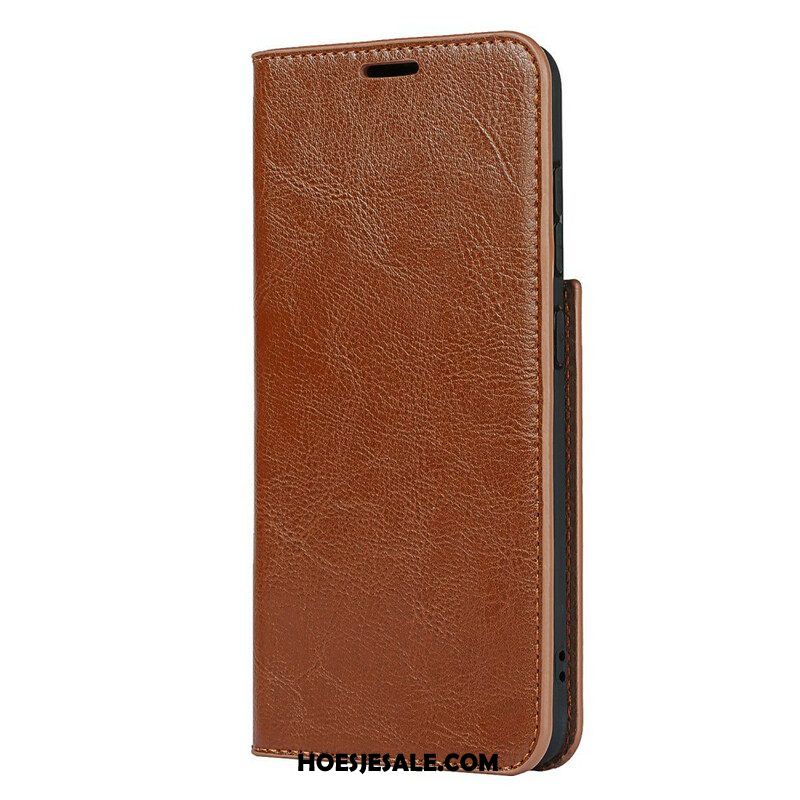 Bescherming Hoesje voor Samsung Galaxy S21 FE Folio-hoesje Echt Leer Voorgestelde Kleuren