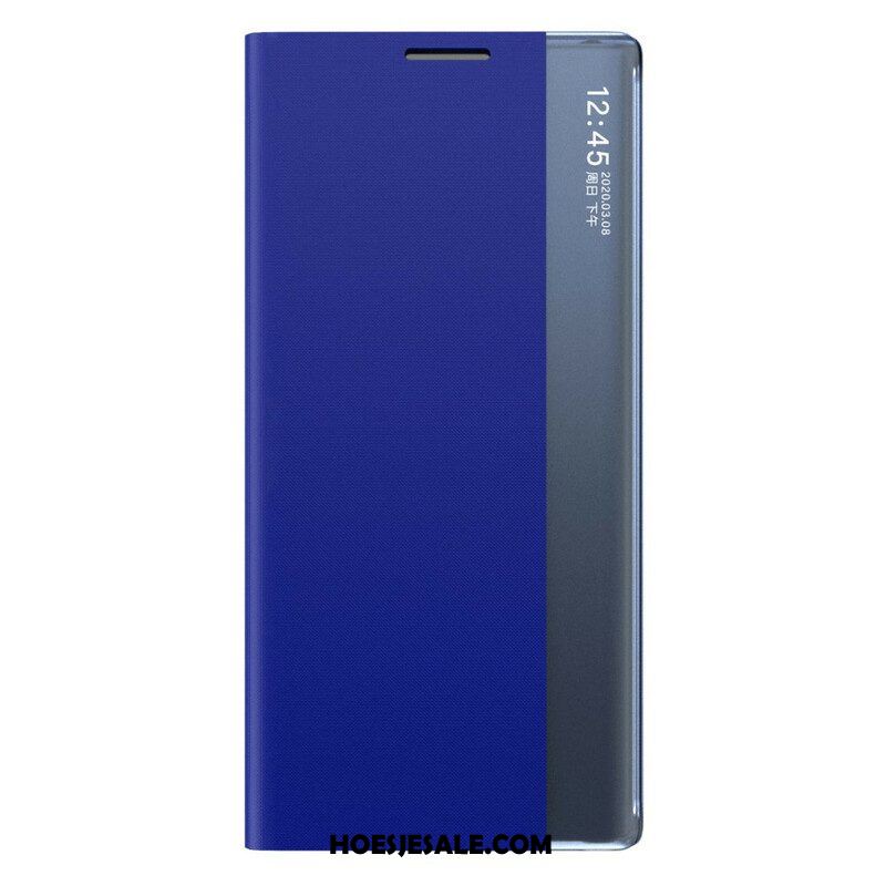 Bescherming Hoesje voor Samsung Galaxy S21 FE Getextureerd Leereffect