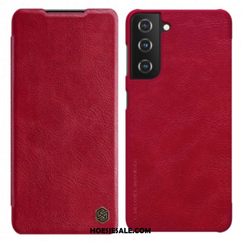 Bescherming Hoesje voor Samsung Galaxy S21 Plus 5G Folio-hoesje Nillkin Qin-serie