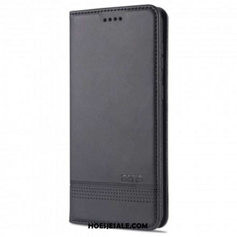 Bescherming Hoesje voor Samsung Galaxy S21 Ultra 5G Folio-hoesje Azns Leerstyling